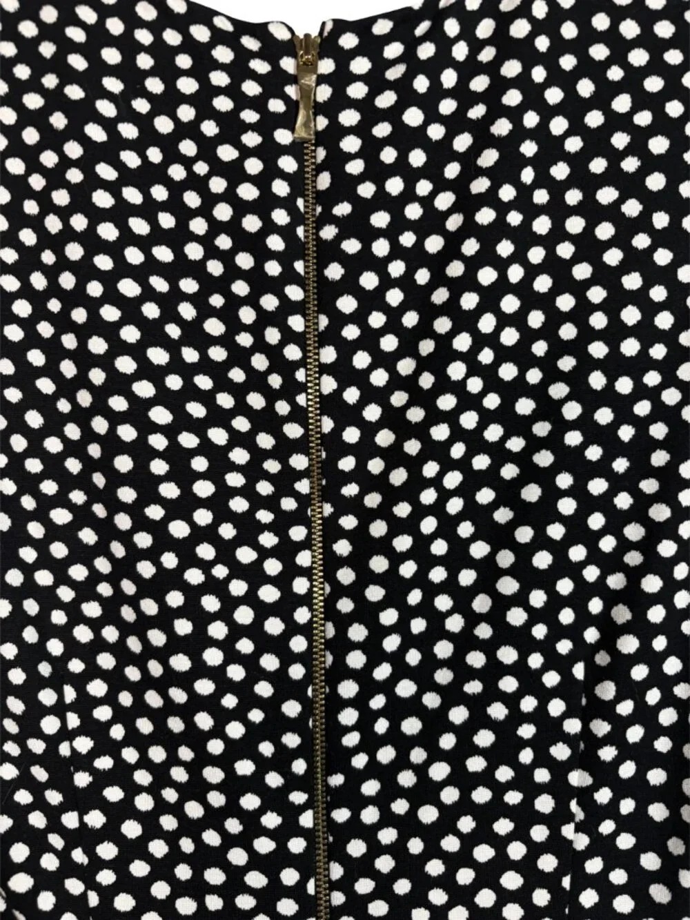 Kate Spade Spot Ponte Fit & Flare Dress Women Black White Size 6 Elegant Polka